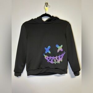 Boys reflective cartoon smile hoodie